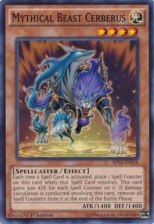 Mythical Beast Cerberus (BP03-EN018) - Battle Pack 3: Monster League 1st Edition