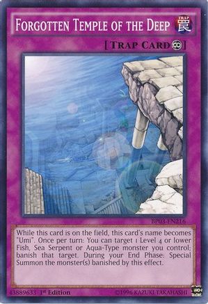 Forgotten Temple of the Deep (BP03-EN216) - Battle Pack 3: Monster League 1st Edition