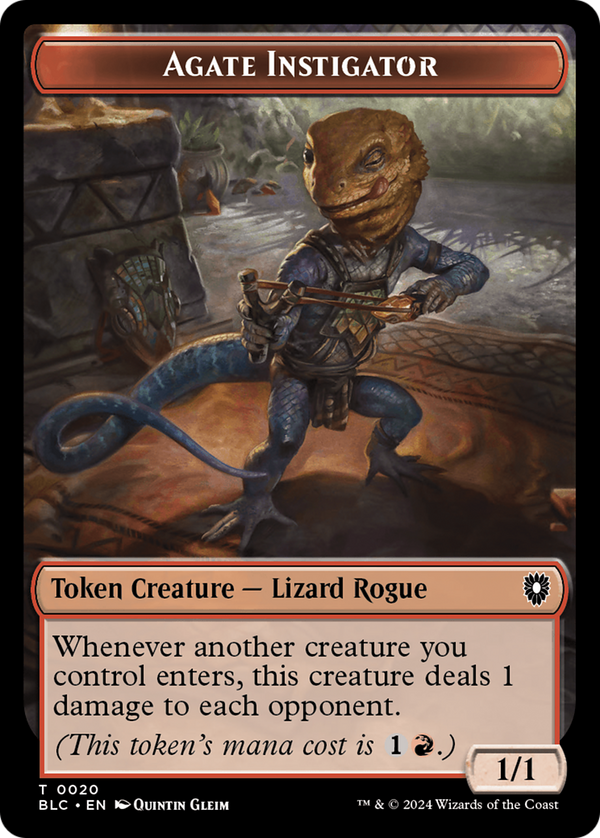 Agate Instigator (TBLC-020) - Bloomburrow Commander Tokens