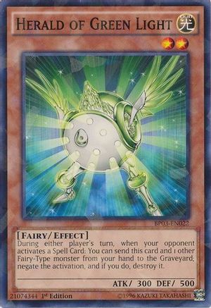 Herald of Green Light (Shatterfoil) (BP03-EN022) - Battle Pack 3: Monster League 1st Edition