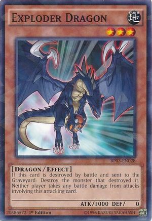 Exploder Dragon (Shatterfoil) (BP03-EN028) - Battle Pack 3: Monster League 1st Edition