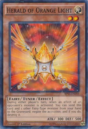 Herald of Orange Light (Shatterfoil) (BP03-EN050) - Battle Pack 3: Monster League 1st Edition