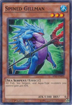 Spined Gillman (Shatterfoil) (BP03-EN059) - Battle Pack 3: Monster League 1st Edition