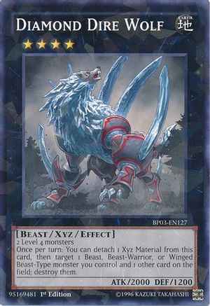 Diamond Dire Wolf (Shatterfoil) (BP03-EN127) - Battle Pack 3: Monster League 1st Edition