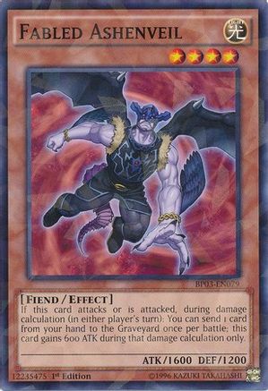 Fabled Ashenveil (Shatterfoil) (BP03-EN079) - Battle Pack 3: Monster League 1st Edition