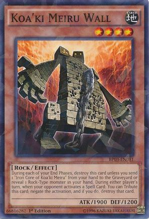 Koa'ki Meiru Wall (Shatterfoil) (BP03-EN081) - Battle Pack 3: Monster League 1st Edition