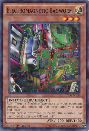 Electromagnetic Bagworm (Shatterfoil) (BP03-EN100) - Battle Pack 3: Monster League 1st Edition