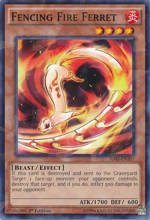 Fencing Fire Ferret (Shatterfoil) (BP03-EN107) - Battle Pack 3: Monster League 1st Edition