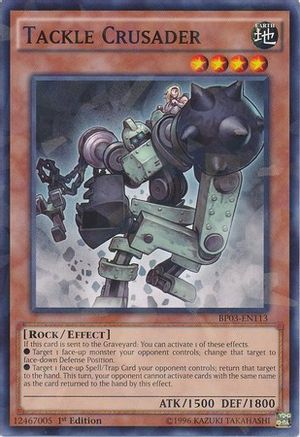 Tackle Crusader (Shatterfoil) (BP03-EN113) - Battle Pack 3: Monster League 1st Edition