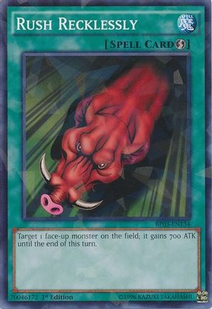 Rush Recklessly (Shatterfoil) (BP03-EN134) - Battle Pack 3: Monster League 1st Edition