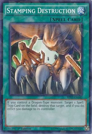 Stamping Destruction (Shatterfoil) (BP03-EN142) - Battle Pack 3: Monster League 1st Edition