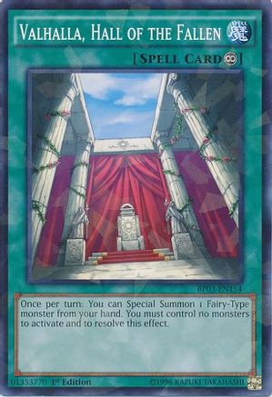 Valhalla, Hall of the Fallen (Shatterfoil) (BP03-EN154) - Battle Pack 3: Monster League 1st Edition