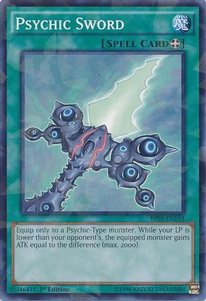 Psychic Sword (Shatterfoil) (BP03-EN163) - Battle Pack 3: Monster League 1st Edition
