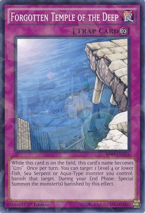 Forgotten Temple of the Deep (Shatterfoil) (BP03-EN216) - Battle Pack 3: Monster League 1st Edition