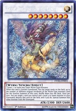 Baxia, Brightness of the Yang Zing (DUEA-EN051) - Duelist Alliance Unlimited