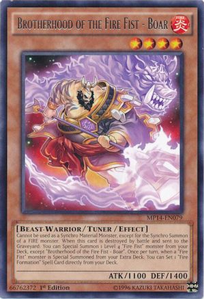 Brotherhood of the Fire Fist - Boar (MP14-EN079) - 2014 Mega-Tins Mega Pack 1st Edition