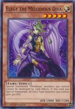 Elegy the Melodious Diva (NECH-EN006) - The New Challengers 1st Edition