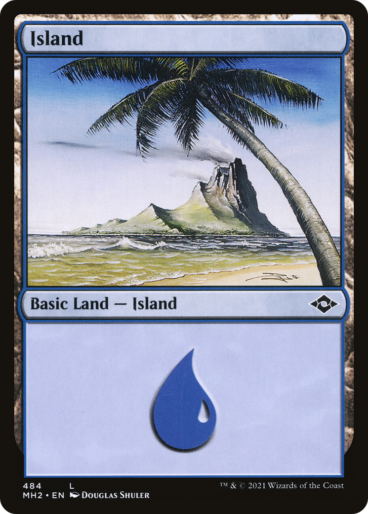 Island (484) (Foil Etched) [Modern Horizons 2]