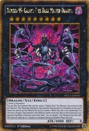 Number 95: Galaxy-Eyes Dark Matter Dragon (PGL2-EN015) - Premium Gold: Return of the Bling 1st Edition