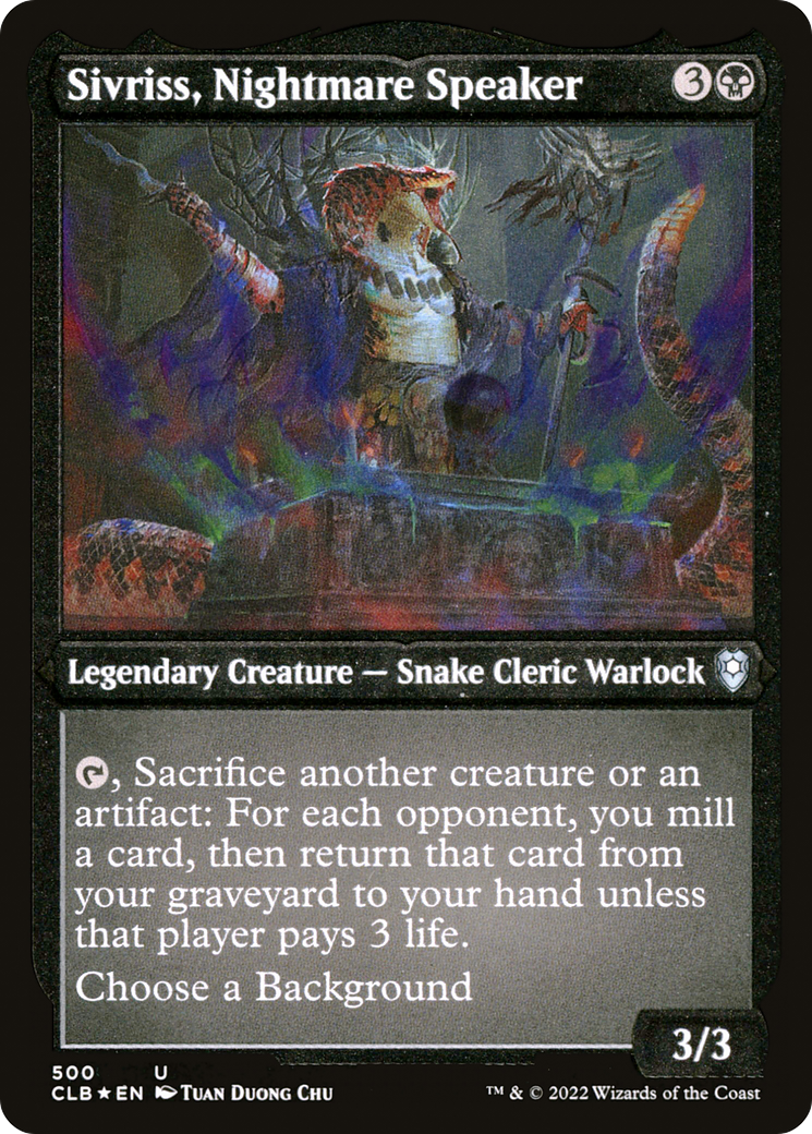 Sivriss, Nightmare Speaker (Foil Etched) [Commander Legends: Battle for Baldur's Gate]