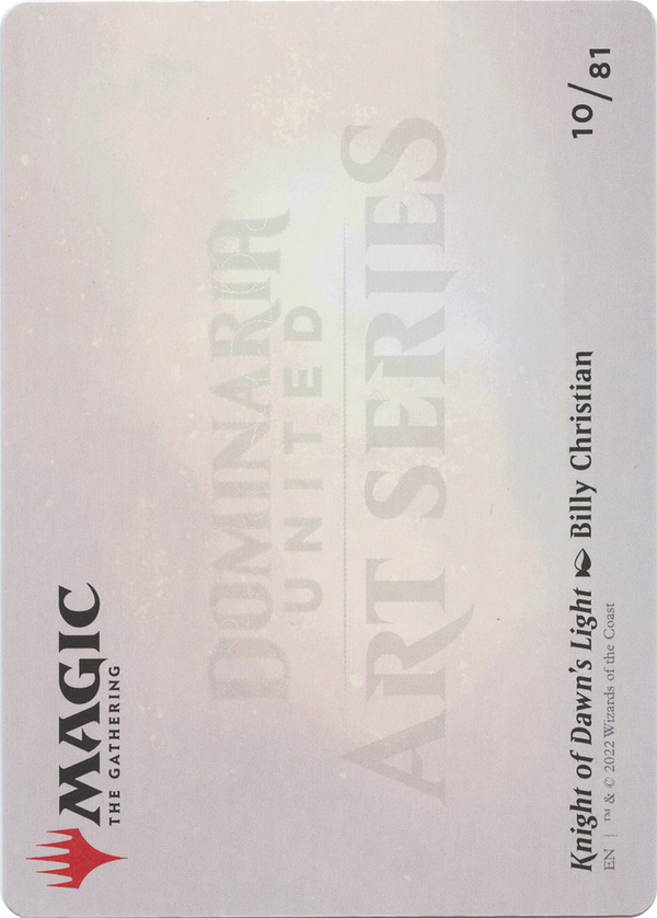 Knight of Dawn's Light // Knight of Dawn's Light (ADMU-010) - Dominaria United Art Series (Borderless) Foil