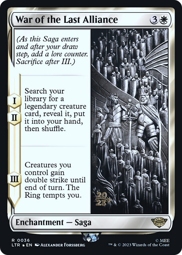 War of the Last Alliance [The Lord of the Rings: Tales of Middle-Earth Prerelease Promos]