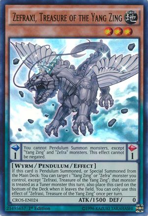 Zefraxi, Treasure of the Yang Zing (CROS-EN024) - Crossed Souls Unlimited