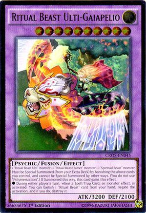 Ritual Beast Ulti-Gaiapelio (UTR) (CROS-EN045) - Crossed Souls 1st Edition