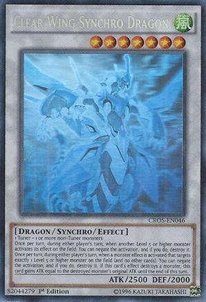 Clear Wing Synchro Dragon (Ghost Rare) (CROS-EN046) - Crossed Souls Unlimited