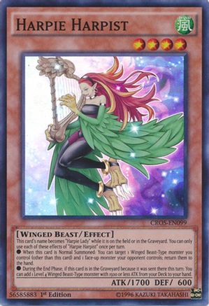 Harpie Harpist (CROS-EN099) - Crossed Souls 1st Edition