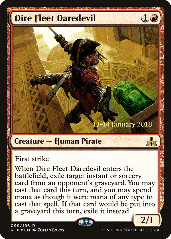 Dire Fleet Daredevil [Rivals of Ixalan Prerelease Promos]