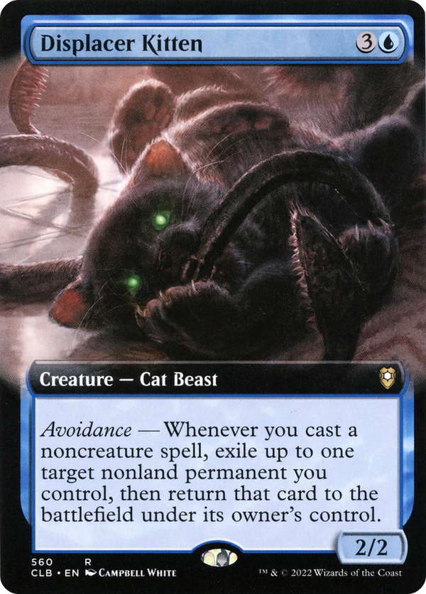 Displacer Kitten (Extended Art) [Commander Legends: Battle for Baldur's Gate]