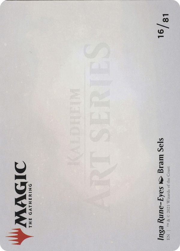 Inga Rune-Eyes // Inga Rune-Eyes (ASKHM-016) - Art Series: Kaldheim (Borderless) Foil