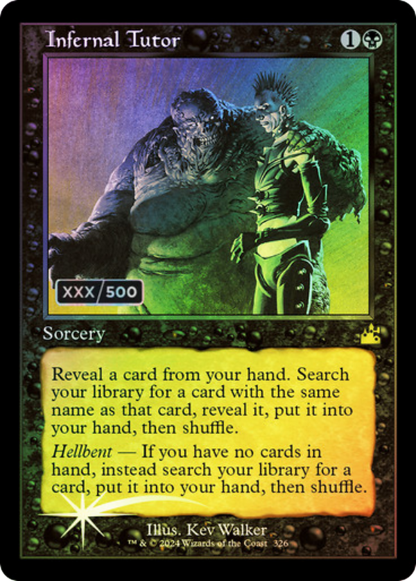 Infernal Tutor (Retro) (Serialized) [Ravnica Remastered]