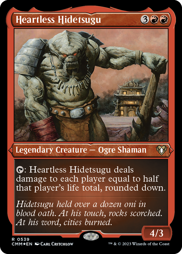 Heartless Hidetsugu (Foil Etched) [Commander Masters]