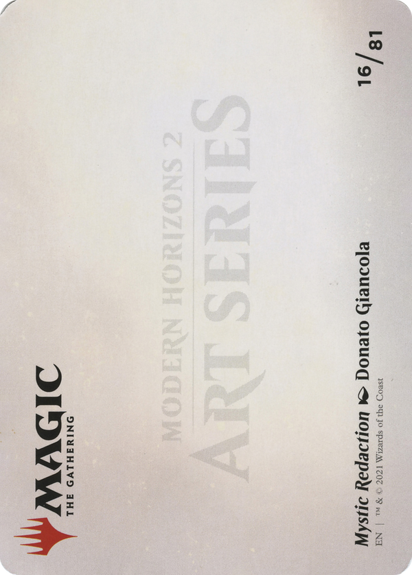 Mystic Redaction // Mystic Redaction (AMH2-016) - Modern Horizons 2 Art Series (Borderless)