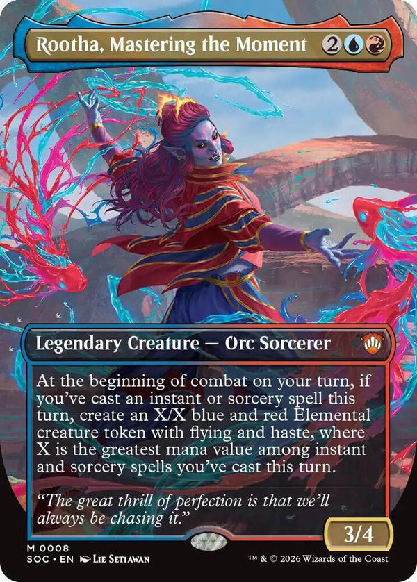 Rootha, Mastering the Moment [Borderless] (SOC-0008) - Commander: Secrets of Strixhaven
