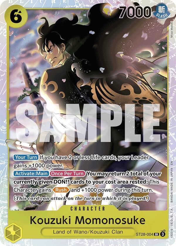 Kouzuki Momonosuke - Starter Deck 28: GREEN/YELLOW Yamato (ST-28)