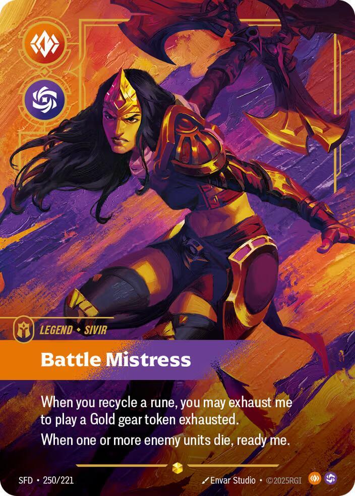 Sivir - Battle Mistress #250/221 (Overnumbered) [Spiritforged]