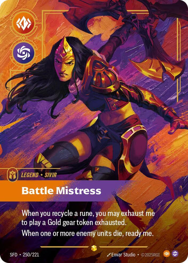 Sivir - Battle Mistress #250/221 (Overnumbered) [Spiritforged]