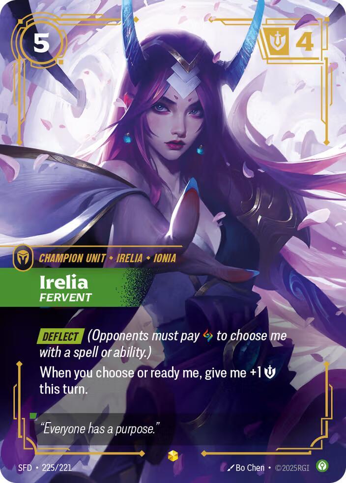 Irelia - Fervent (Overnumbered) SFD #225/221 [Spiritforged]