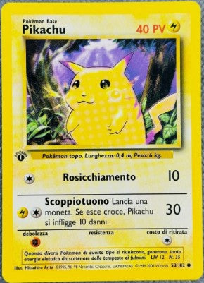 Pikachu (58/102) - Base Set 1st Edition Italian