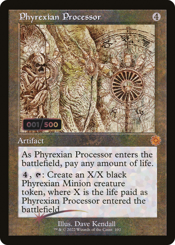 Phyrexian Processor (Retro Schematic) (Serialized) [The Brothers' War Retro Artifacts]
