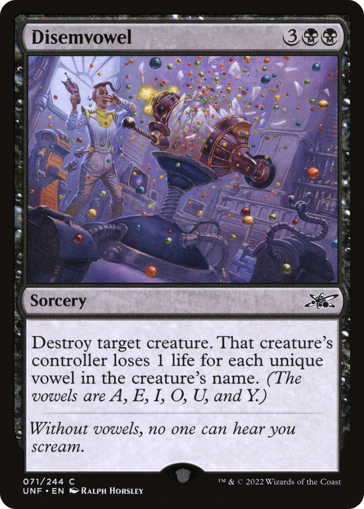 Disemvowel [Unfinity]