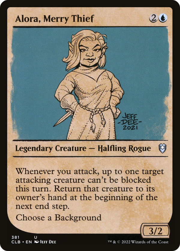 Alora, Merry Thief (Showcase) [Commander Legends: Battle for Baldur's Gate]