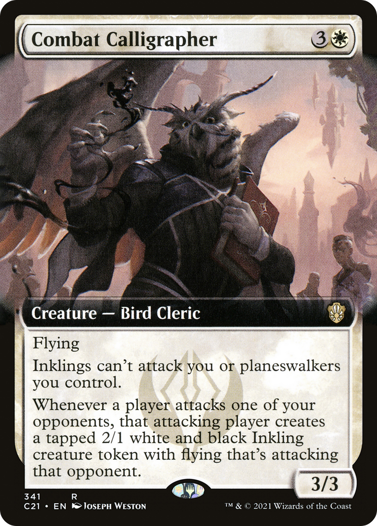 Combat Calligrapher (Extended Art) [Commander 2021]