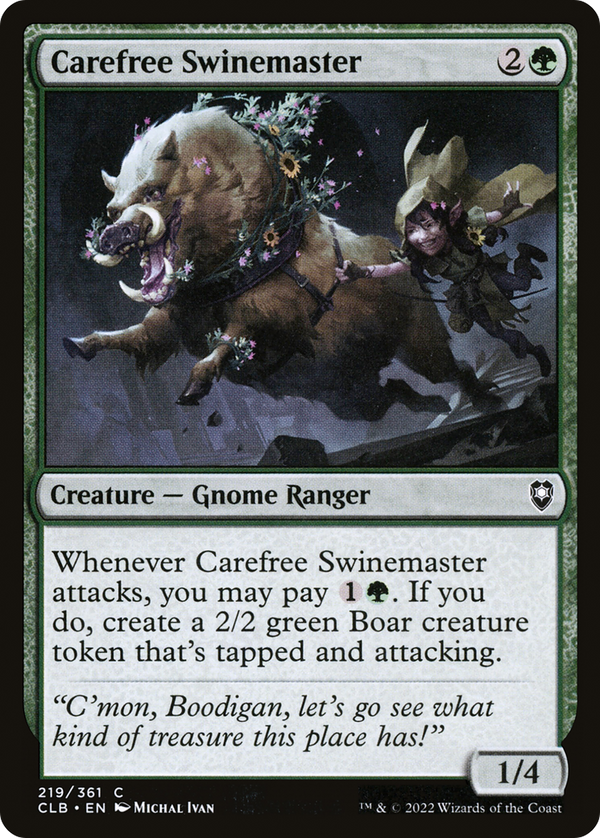 Carefree Swinemaster [Commander Legends: Battle for Baldur's Gate]