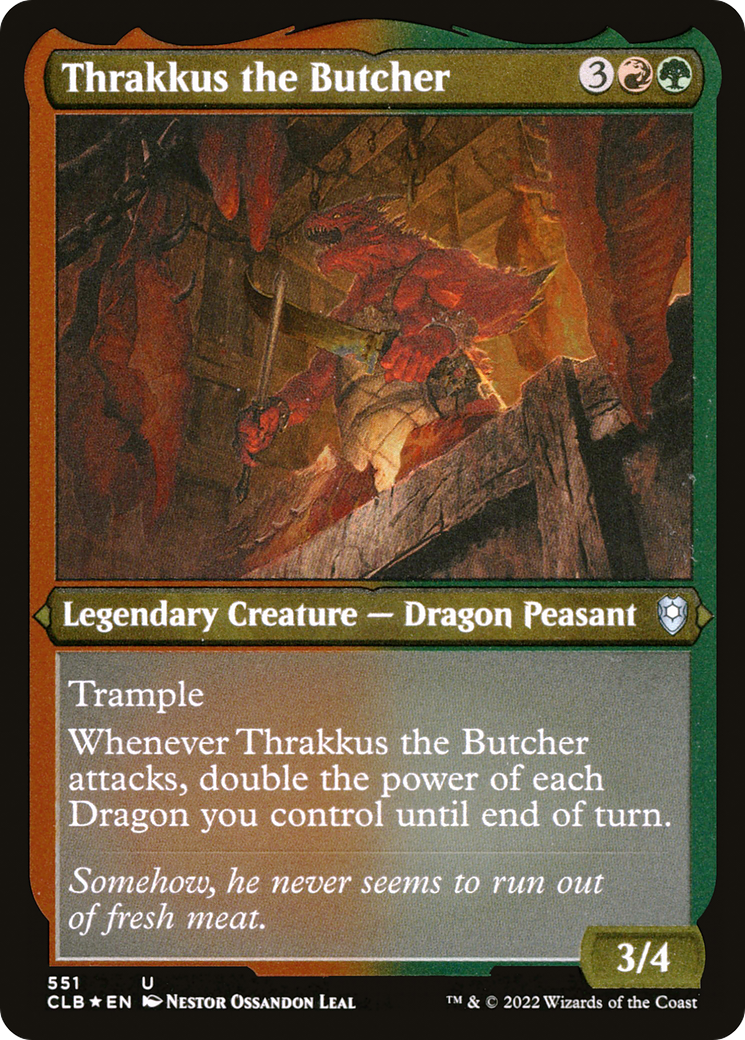 Thrakkus the Butcher (Foil Etched) [Commander Legends: Battle for Baldur's Gate]