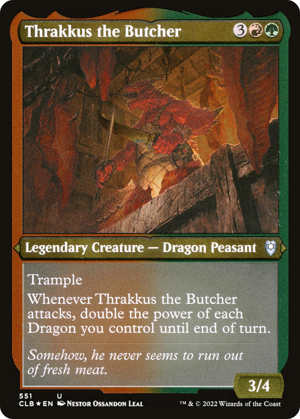 Thrakkus the Butcher (Foil Etched) [Commander Legends: Battle for Baldur's Gate]