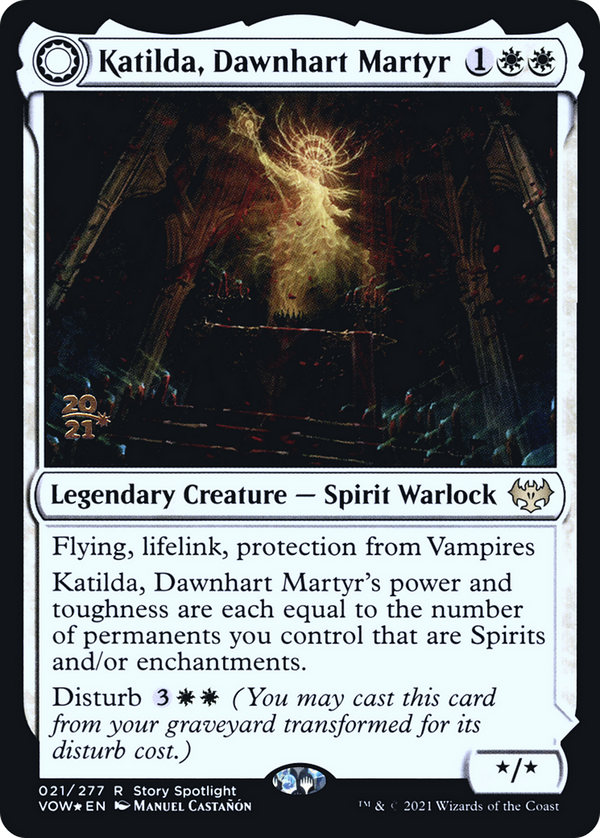 Katilda, Dawnhart Martyr // Katilda's Rising Dawn [Innistrad: Crimson Vow Prerelease Promos]
